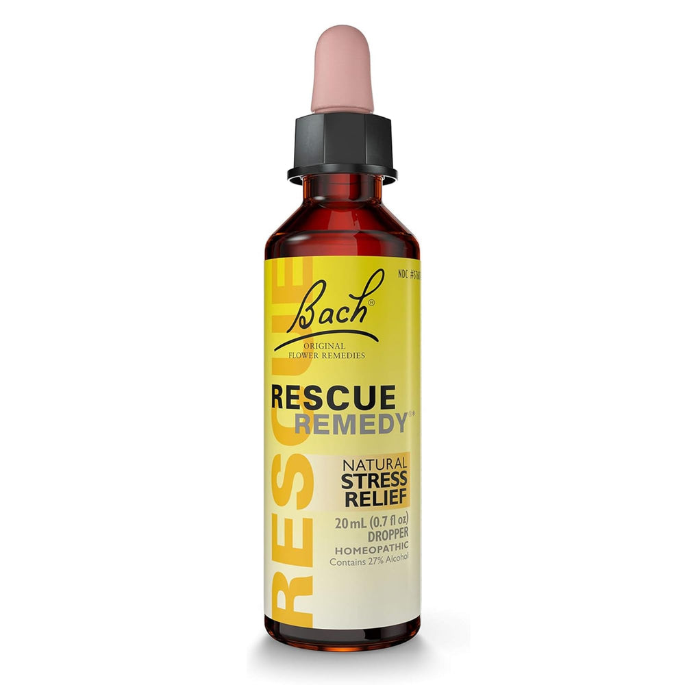 RESCUE frasco frontal que muestra el envase práctico y portátil