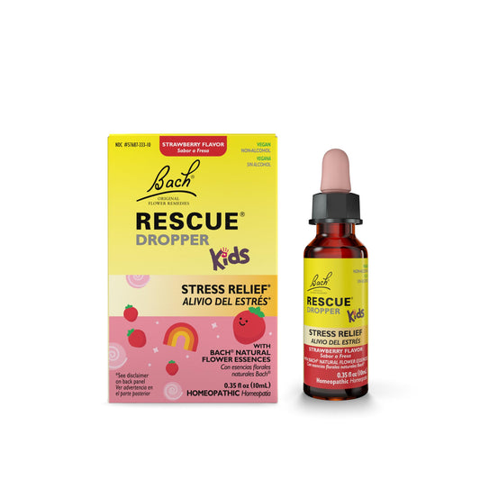RESCUE Niños cuentagotas, botella-10ml, uso diario para calmar nervios infantiles.