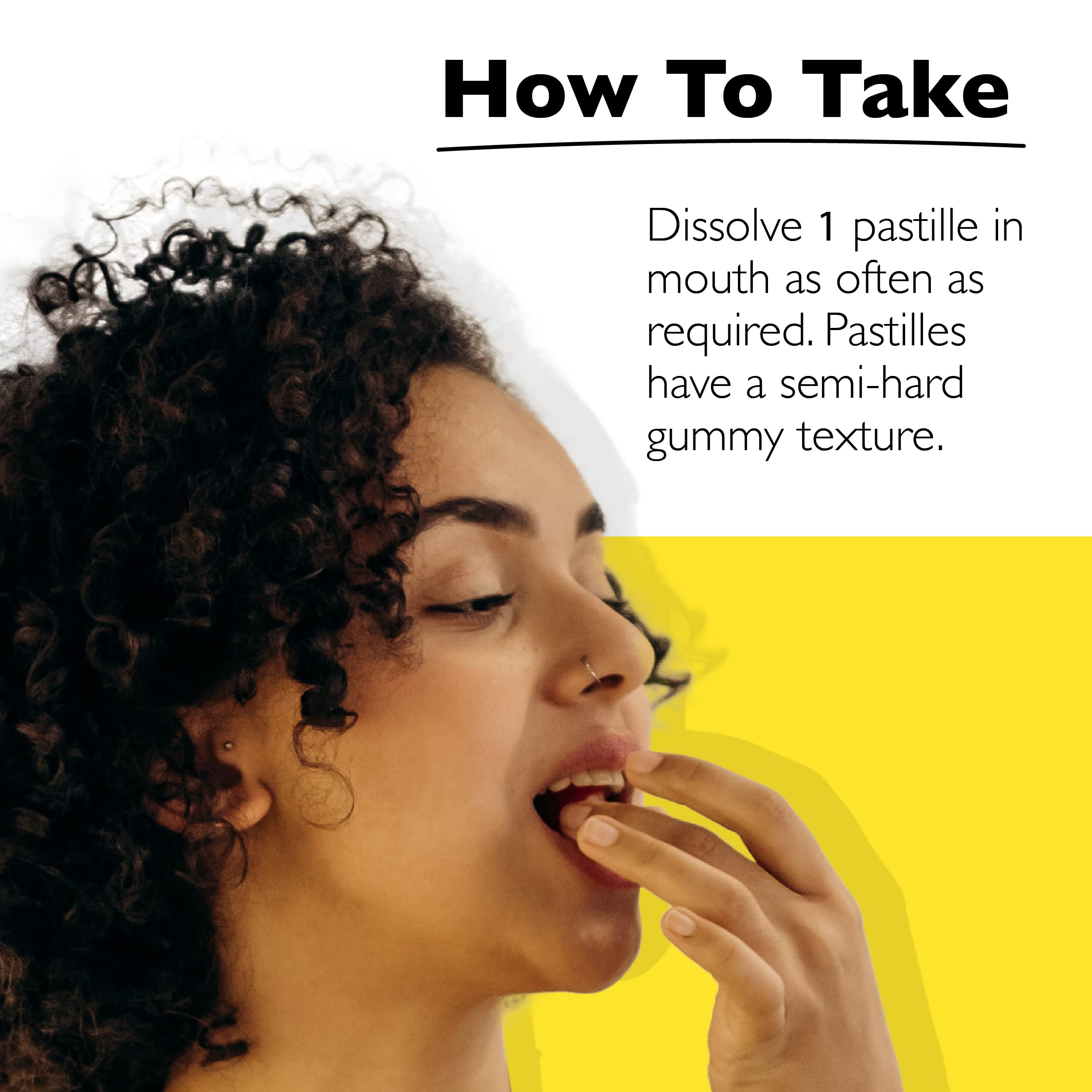 RESCUE pastillas en mano para comparar tamaño y llevar cómodamente