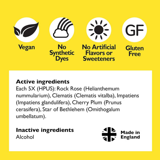 RESCUE REMEDY frasco amarillo de 20 ml para alivio puntual