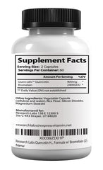 Research Labs empaque lateral con lista de ingredientes y recomendaciones