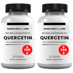 Research Labs frasco del producto frente y legible mostrando la marca y formato