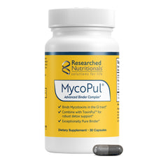 Researched Nutritionals MycoPul frente del envase mostrando producto y claridad