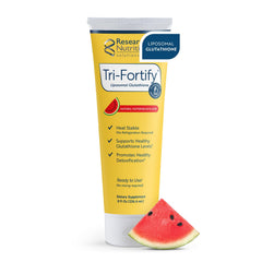 Researched Nutritionals frente del tubo mostrando etiqueta y beneficios