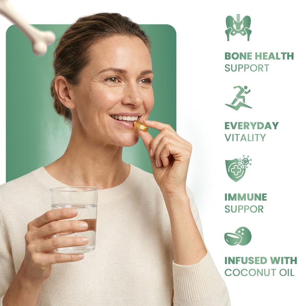 Resilia Oil Of Oregano cápsula en mano que muestra tamaño y facilidad de ingestión
