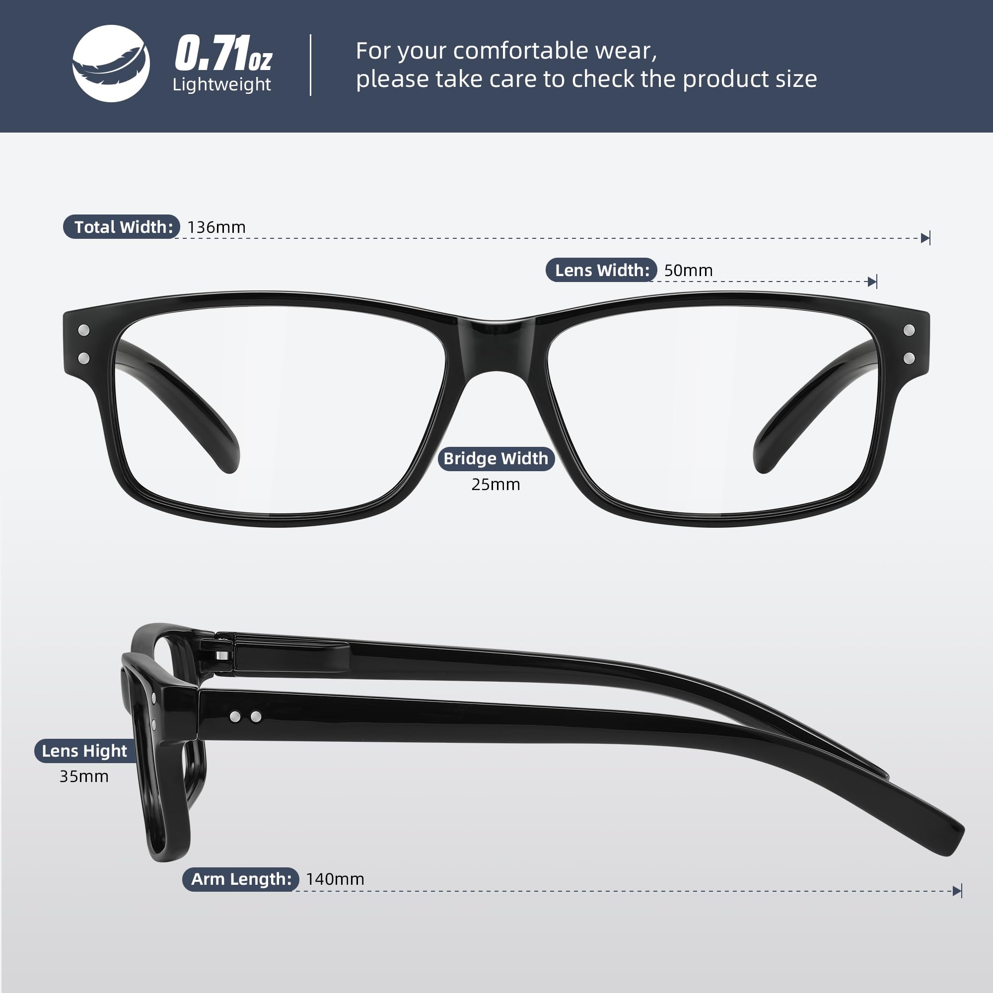 resjok pack de tres pares listo para llevar y tener gafas en varios lugares