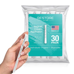 Restore Can Help empaque frontal mostrando 30 aplicadores y sellado higiénico