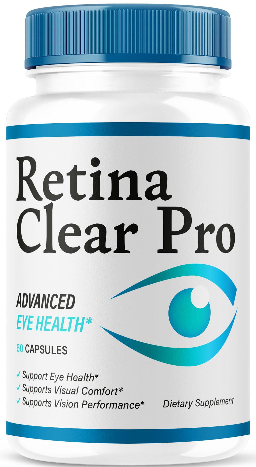 Retina Clear Pro frontal del envase mostrando 60 cápsulas y presentación clara