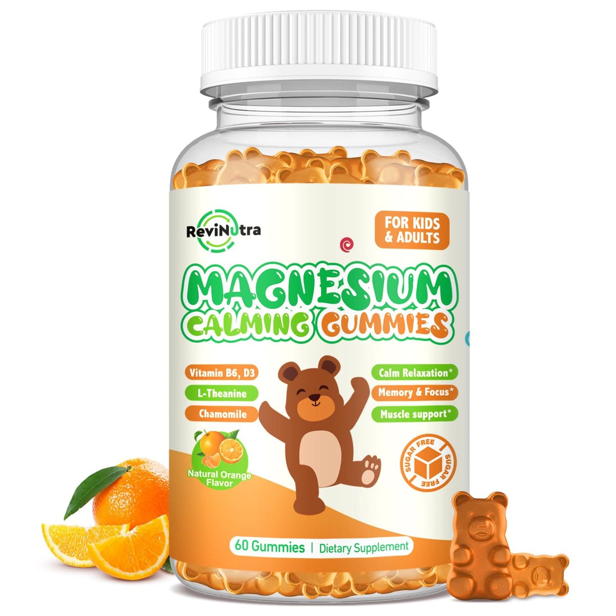 ReviNutra frasco frontal mostrando etiqueta clara y beneficios