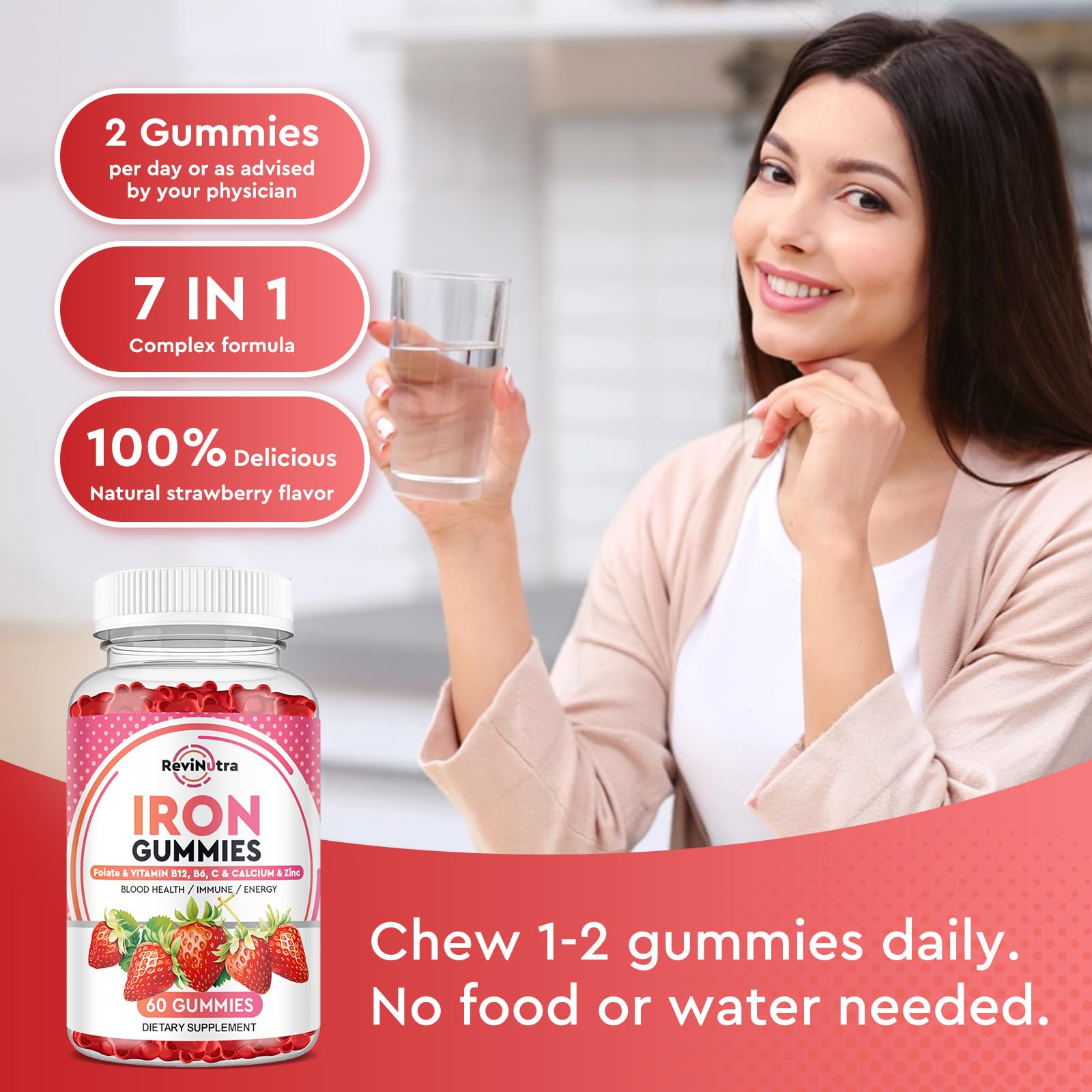 ReviNutra display de ingredientes clave que favorecen absorción