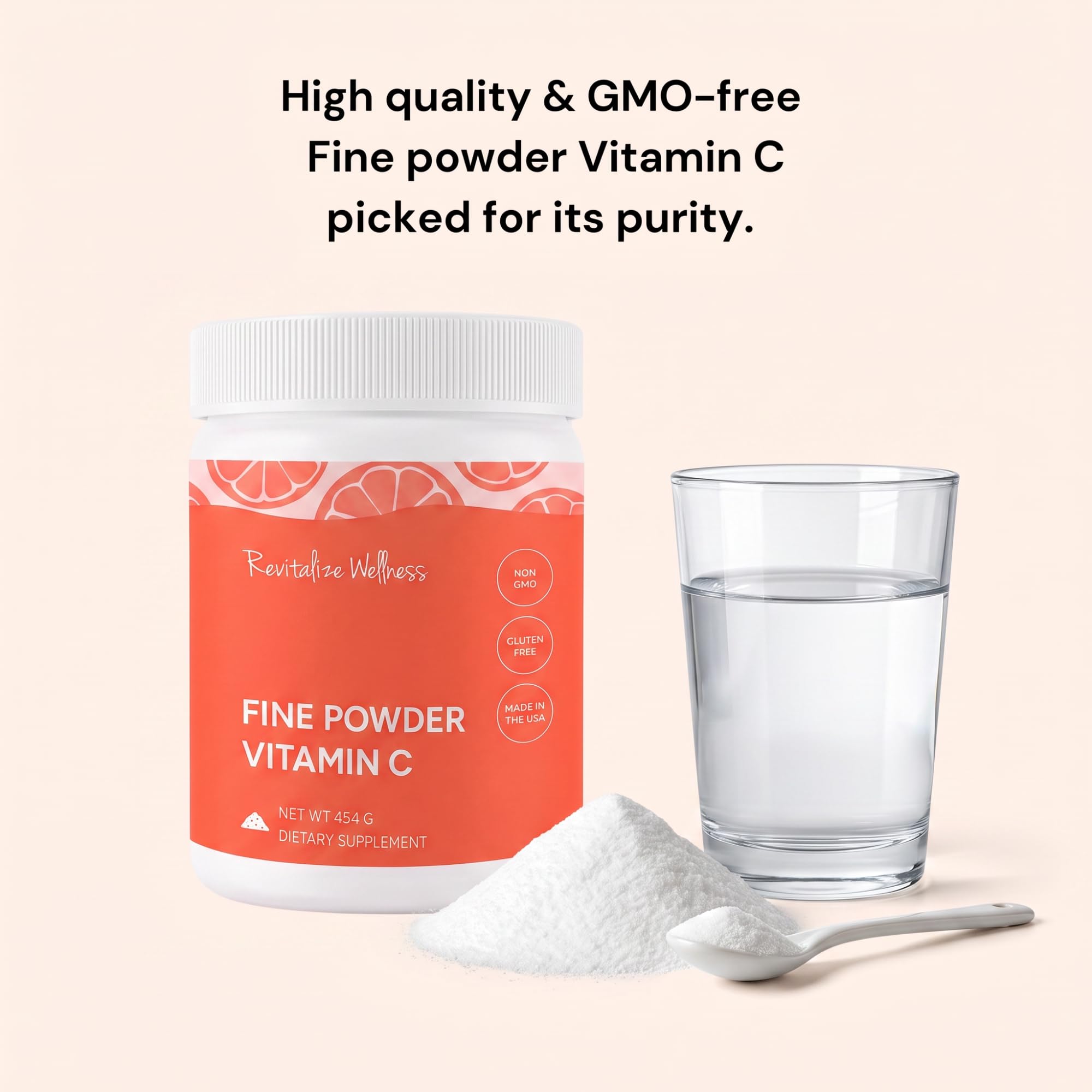 Revitalize Wellness etiqueta nutricional clara con información de 1000 mg