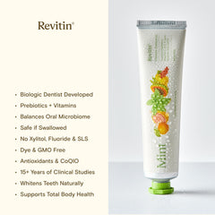 Revitin detalle sin colorantes mostrando fórmula pura