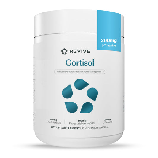 Revive frente del envase mostrando la marca y beneficio para el manejo del estrés