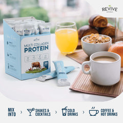 Revive Naturals polvo integrado en sopa caliente, uso culinario práctico