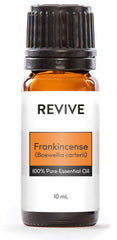 REVIVEEO frasco delantero de Frankincense 10 mL muestra pureza y rotulado claro