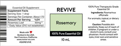 REVIVEEO botella en mano junto a hojas de romero mostrando origen natural