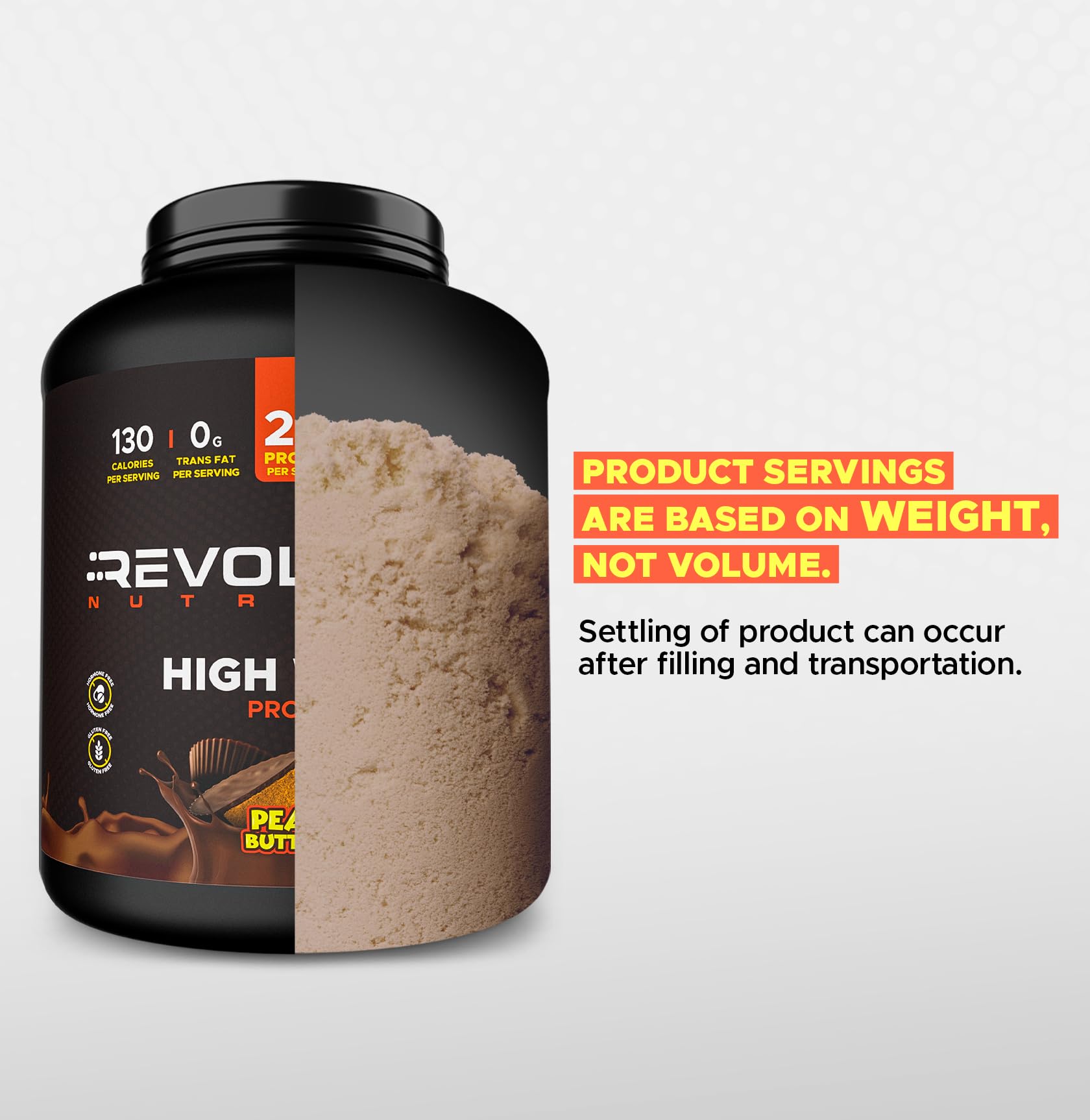Revolution Nutrition atleta usando el batido después de ejercicio, soporte en recuperación