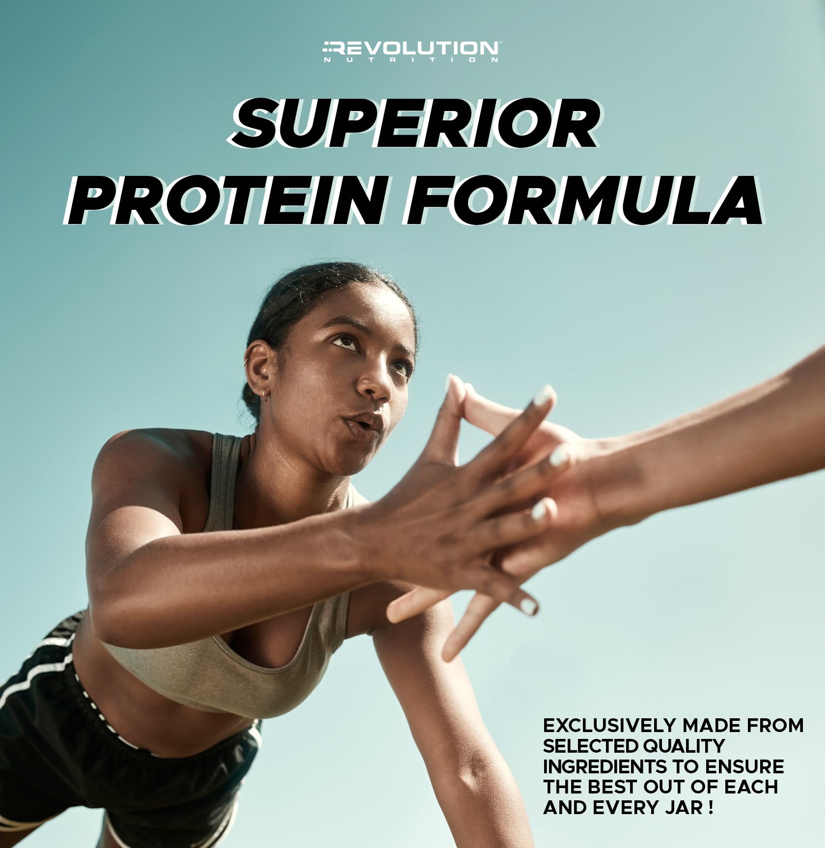 Revolution Nutrition en ambiente de gimnasio, ideal para antes o después del entrenamiento