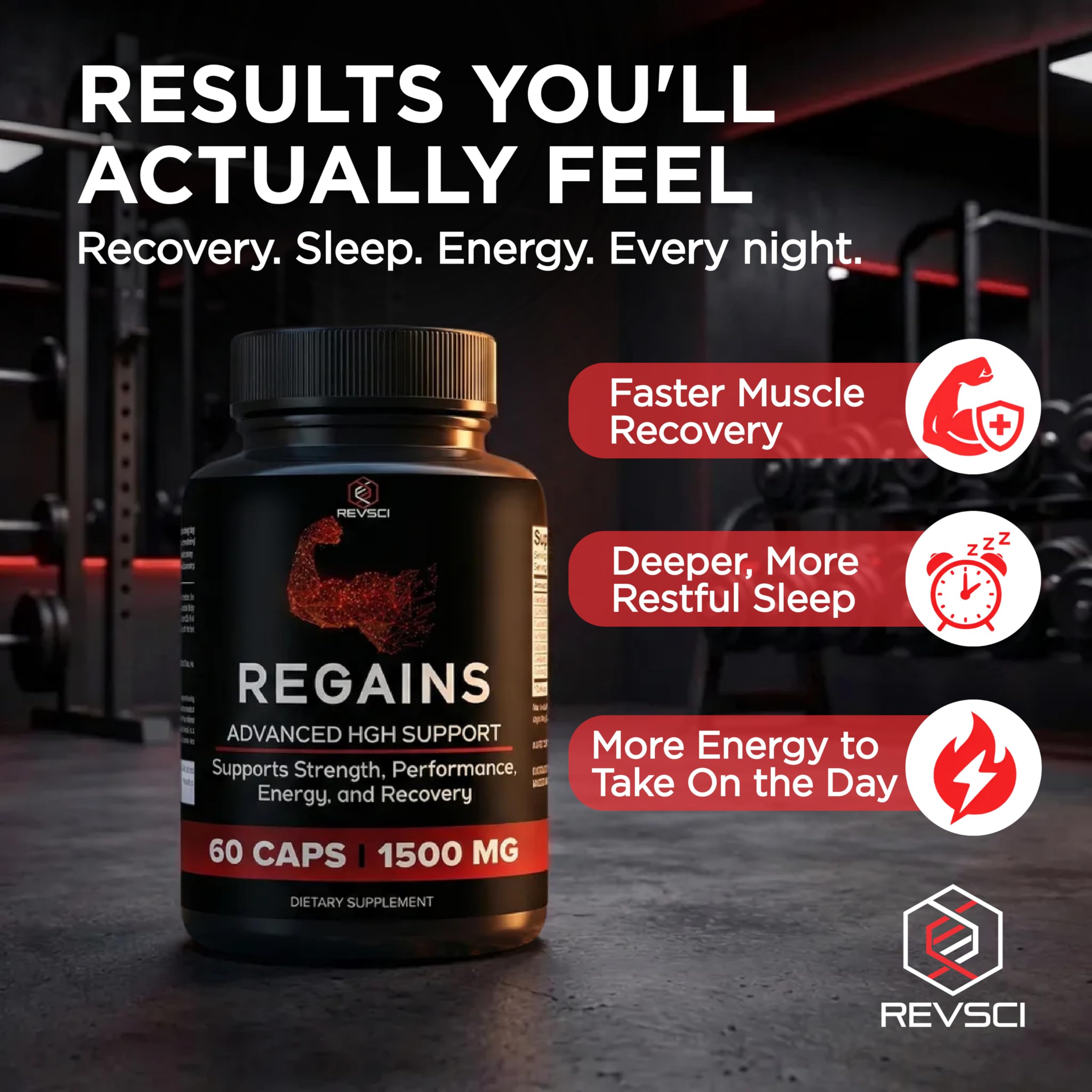 Revolution Science etiqueta de ingredientes con claridad y confianza