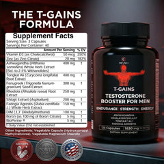 Revolution Science T-GAINS botella junto a una regla para comparar tamaño y cantidad