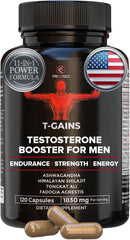 Revolution Science T-GAINS vista frontal mostrando envase y ventaja de apoyo hormonal