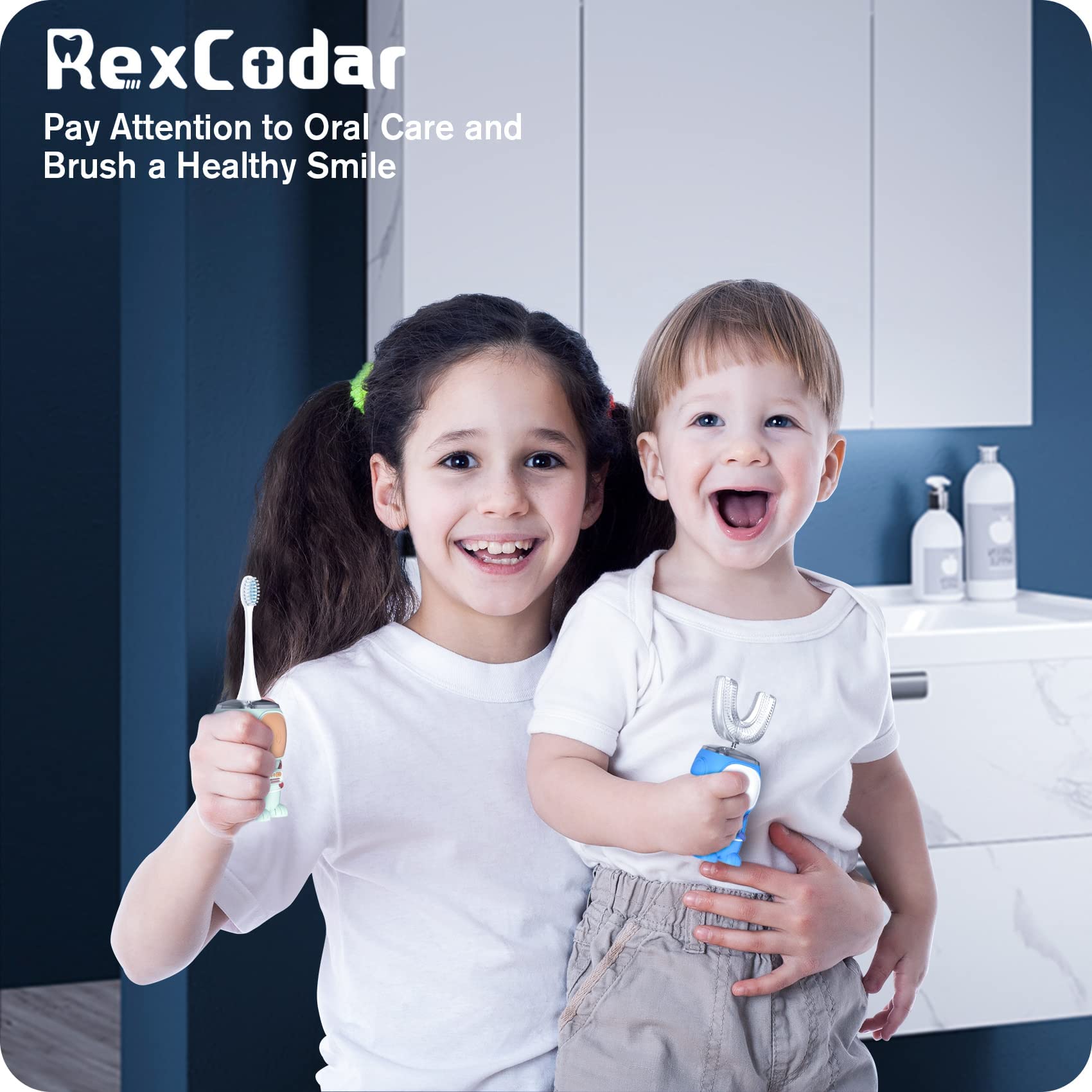 RexCodar kit con cuatro cabezales y base para alternar limpieza segura