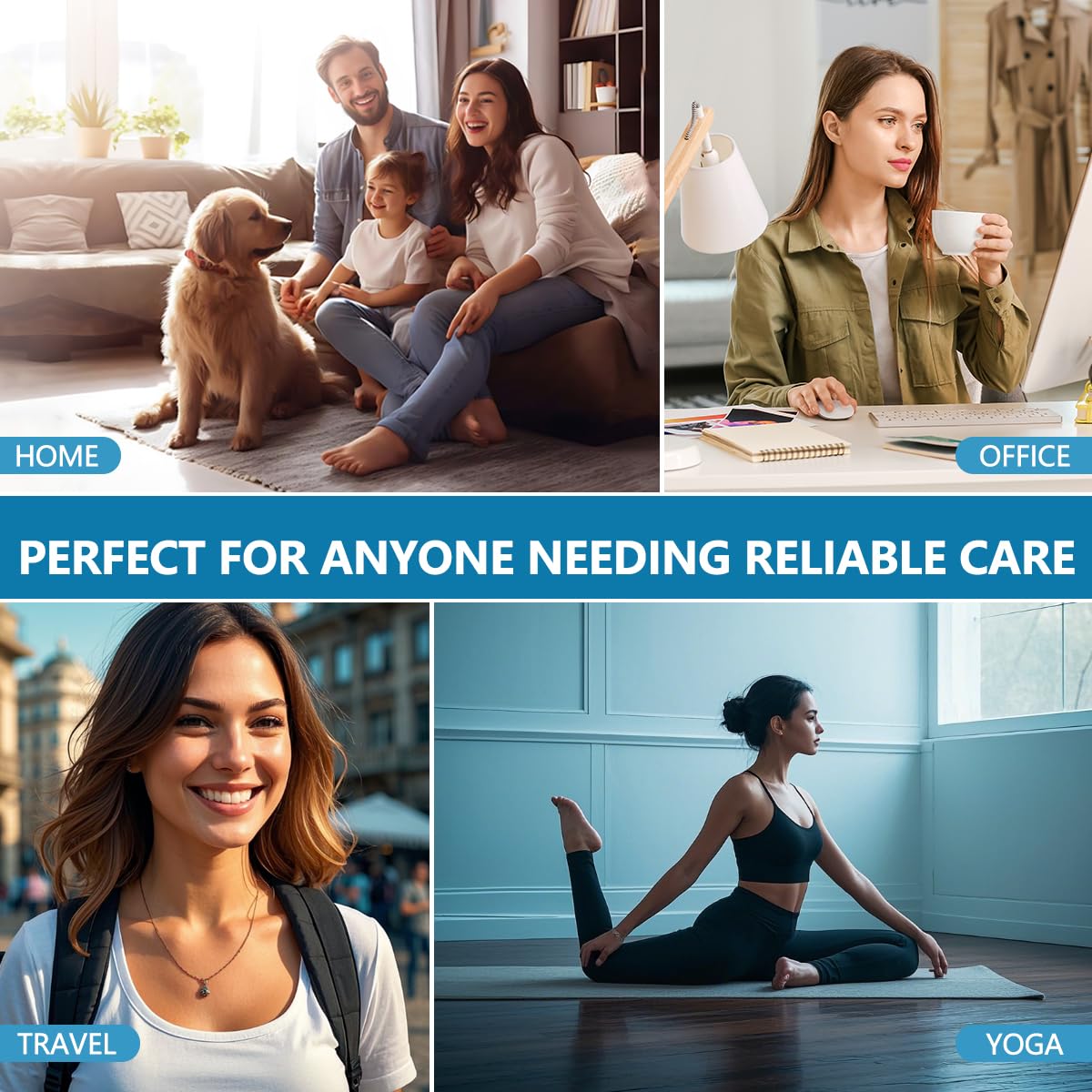 RHAICARE envase abierto con almohadillas listas para usar, fácil acceso