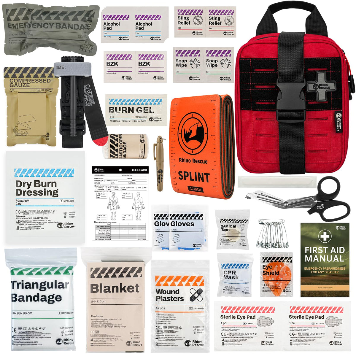 RHINO RESCUE estuche frontal resistente que protege el botiquín