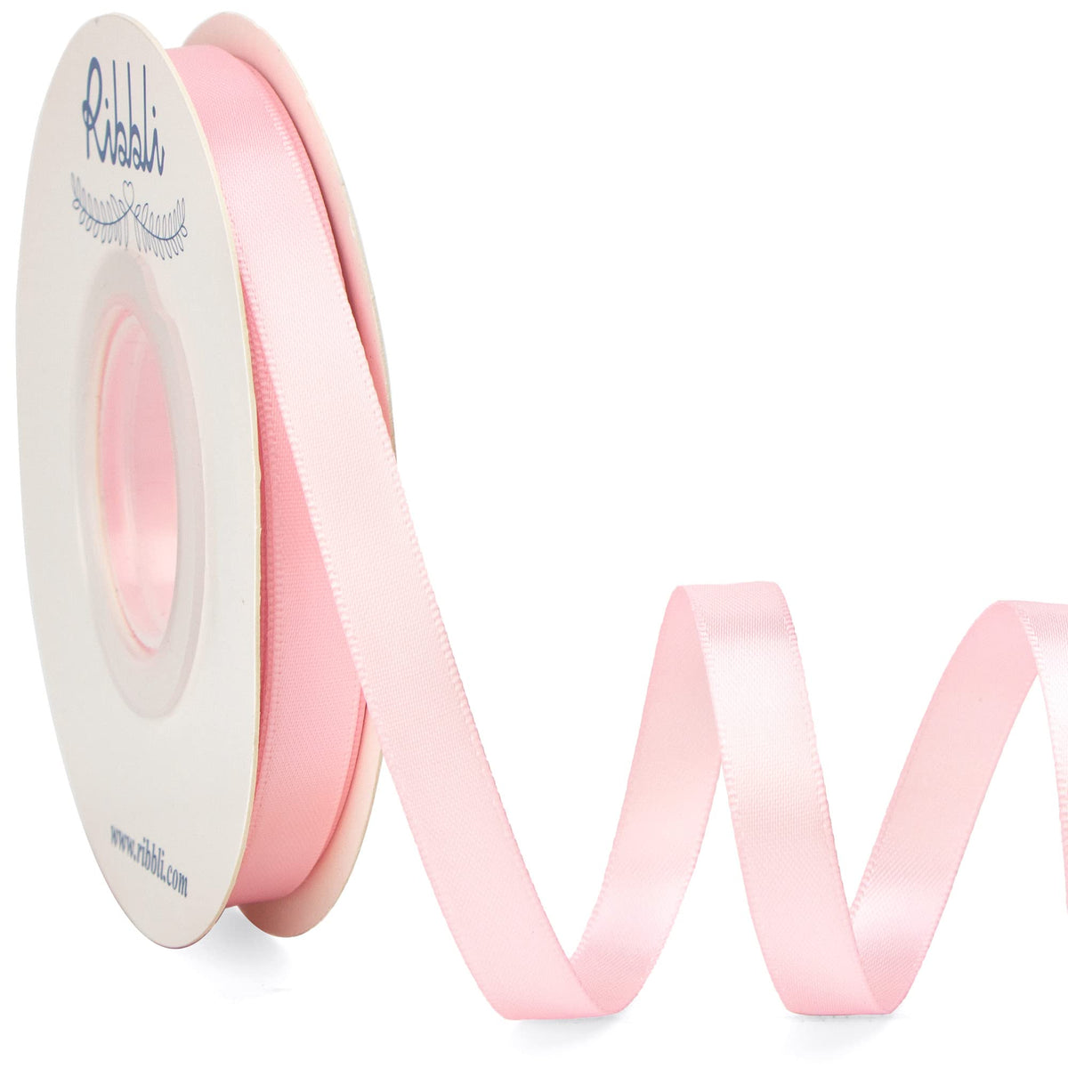 Ribbli cinta frontal en carrete mostrando color rosa claro y acabado elegante