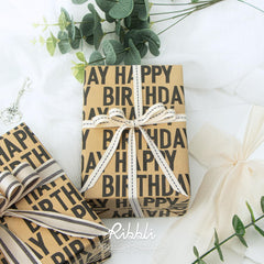Ribbli detalle de textura kraft resistente y alta calidad de impresión
