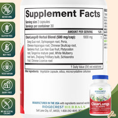RidgeCrest Herbals primer plano de polvo herbal, beneficio calidad de ingredientes naturales