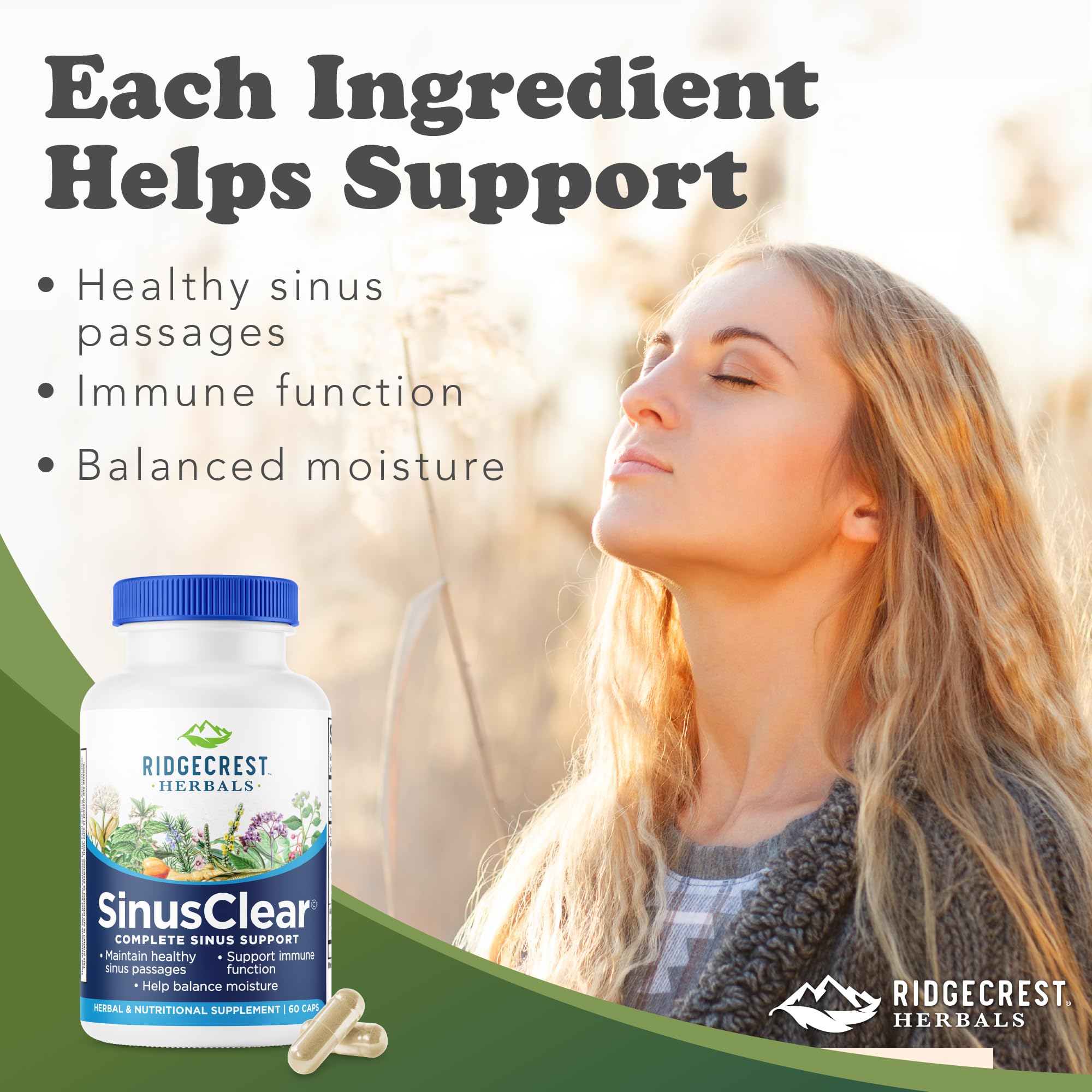 RidgeCrest Herbals cápsula textura en primer plano que facilita ingestión y absorción