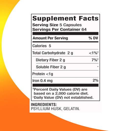 Right Remedies cápsulas de fibra con psyllium 500 mg para apoyo digestivo.