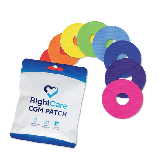 RightCare frente del empaque mostrando bolsa de 25 parches y claridad del producto