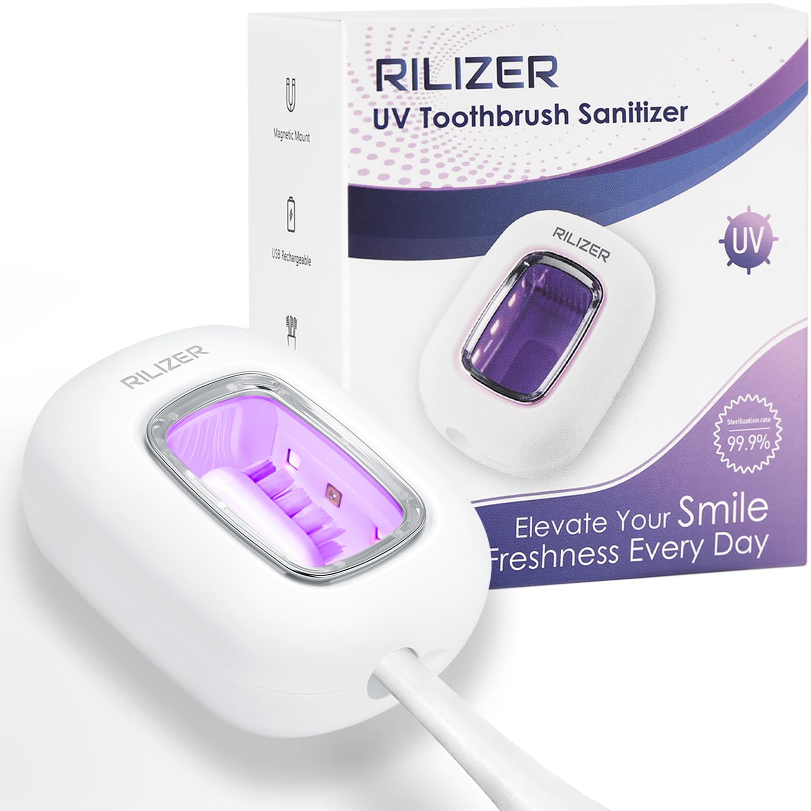 RILIZER funda frontal mostrando diseño compacto y protección higiénica