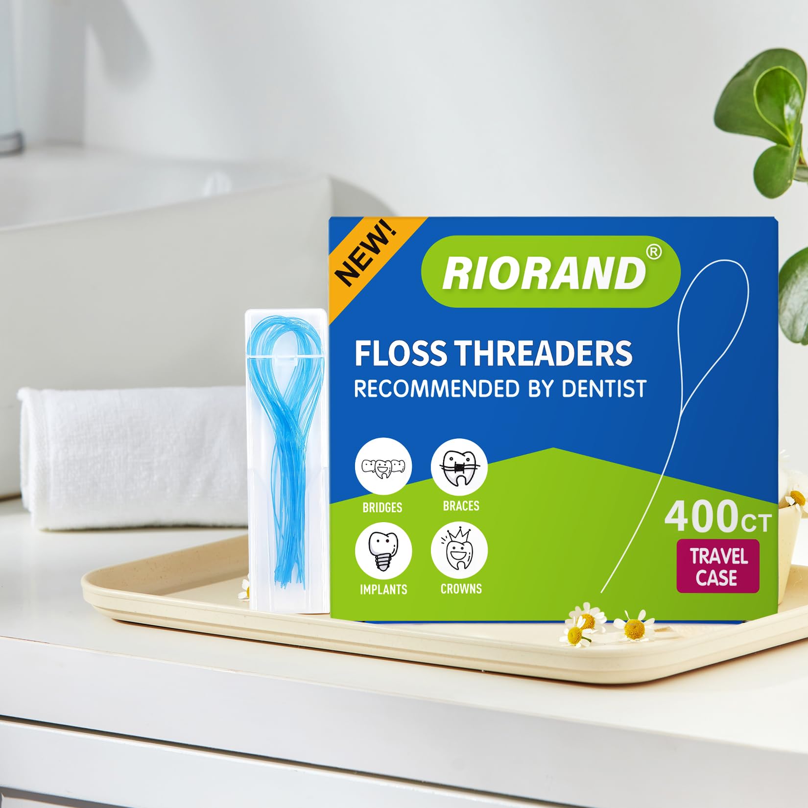 RioRand empaque portátil listo para llevar y mantener limpieza dental