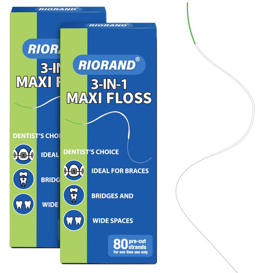 RioRand empaque frontal que muestra 80 hebras y conveniencia