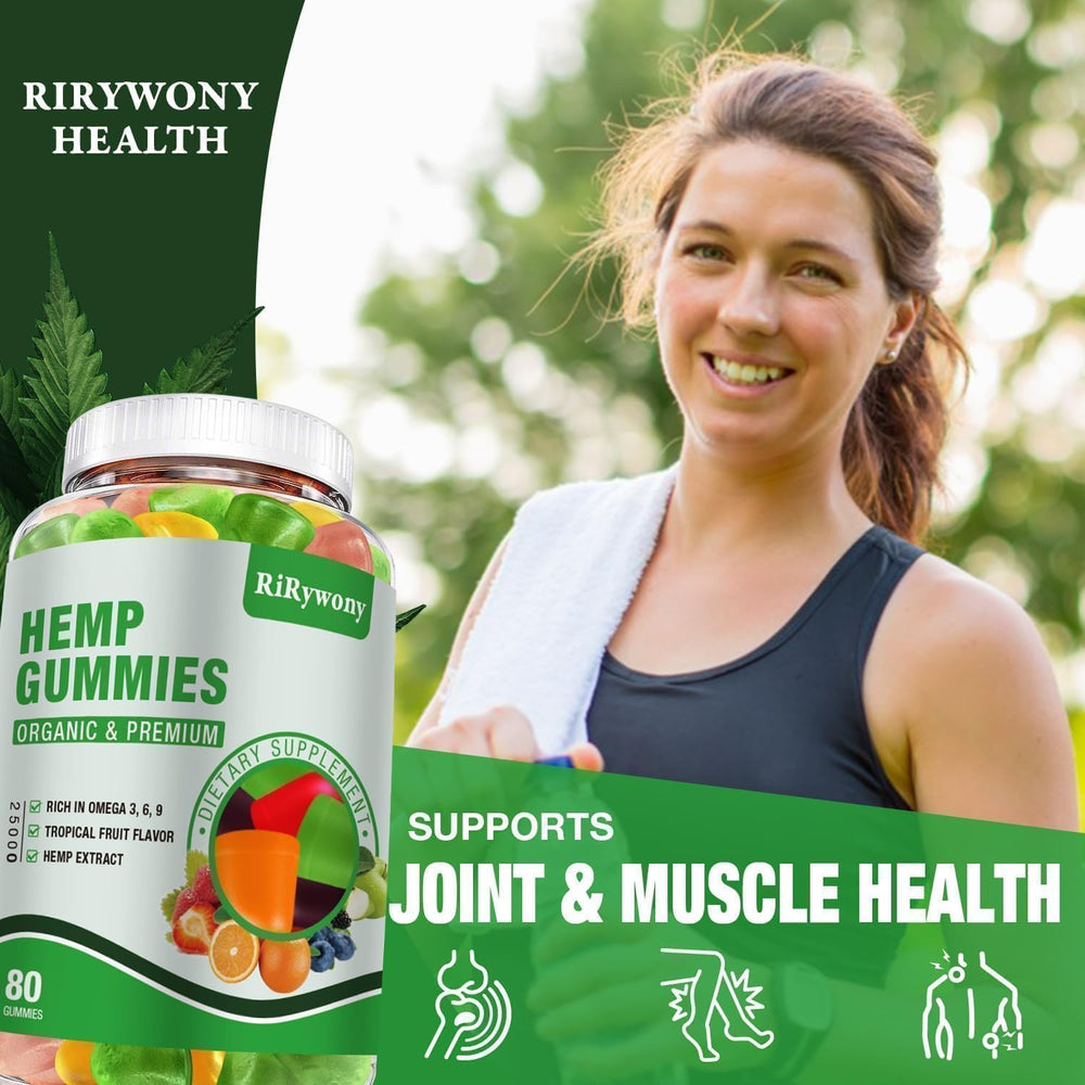 RiRywony Health manos sosteniendo una gomita para uso diario cómodo