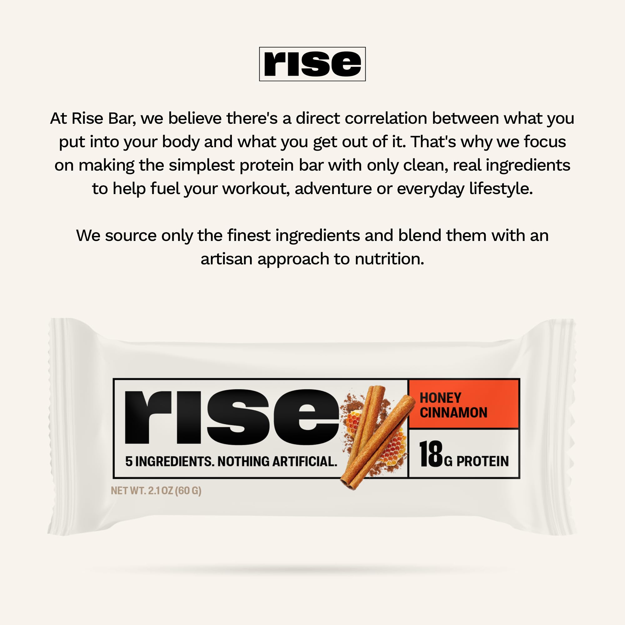 Rise barra junto a una taza de café sugiriendo combinación para desayuno práctico
