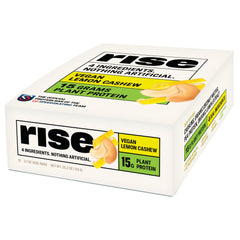 Rise barrita empacado frontal mostrando etiqueta y beneficio proteico