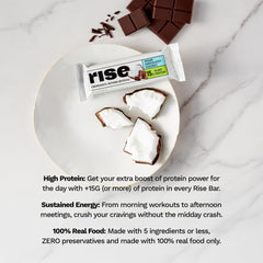 Rise ingredientes crudos: anacardos y coco, evidencia de ingredientes reales