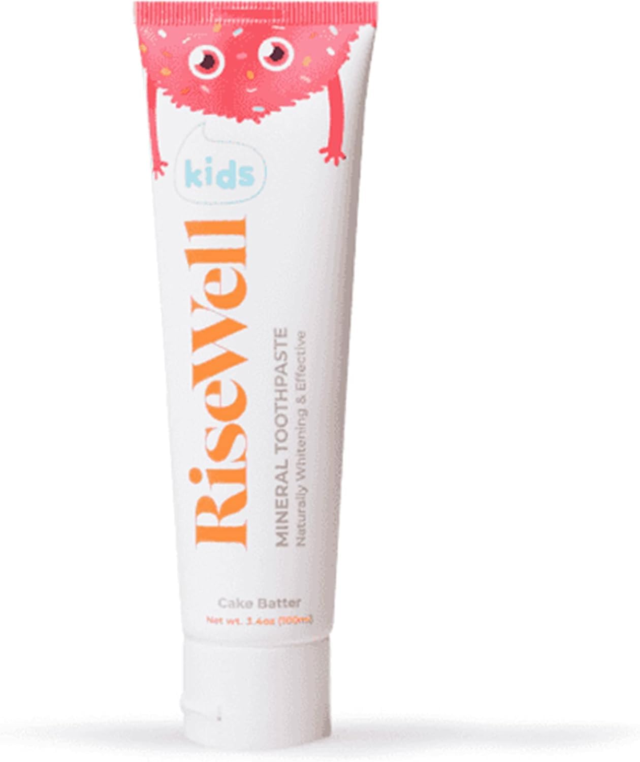 RiseWell tubo frontal cake batter mostrando diseño y beneficio motivador