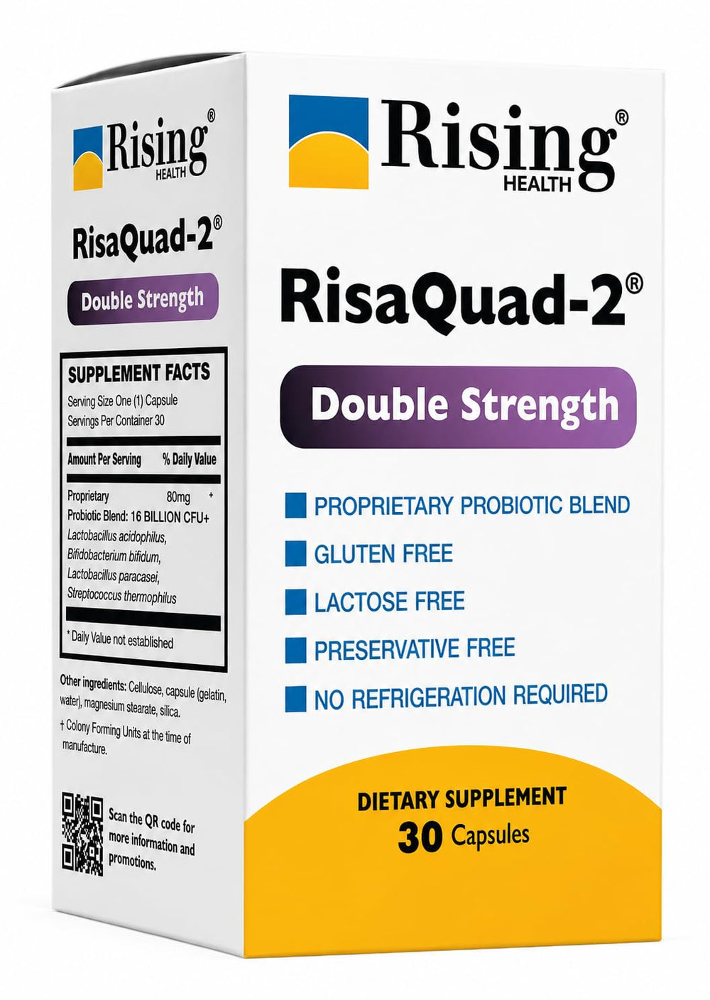 Rising frasco frontal mostrando etiqueta y beneficios claros