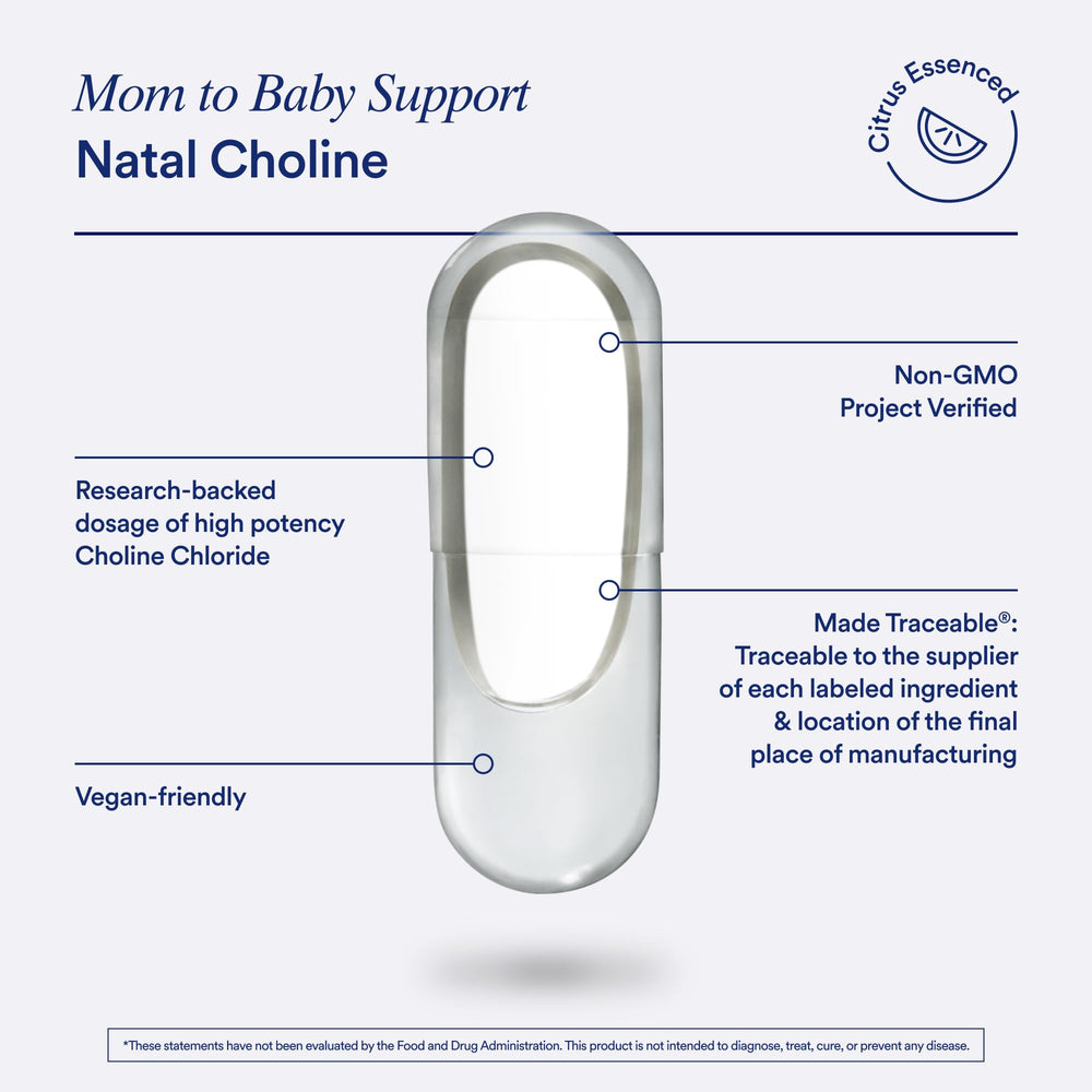 Ritual Natal Choline estilo de vida mujer embarazada usando suplemento