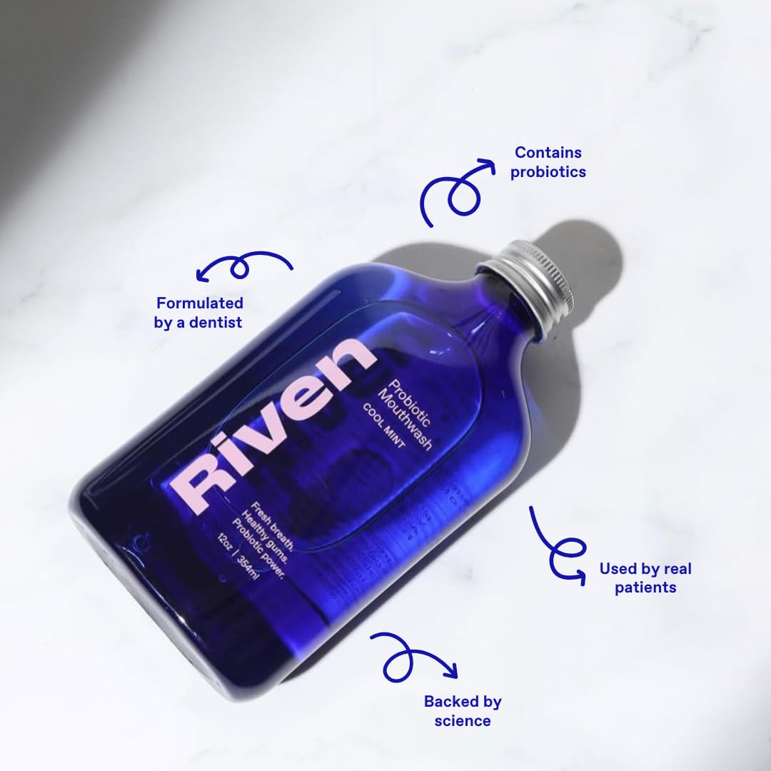 Riven botella en uso mostrando enjuague sin ardor
