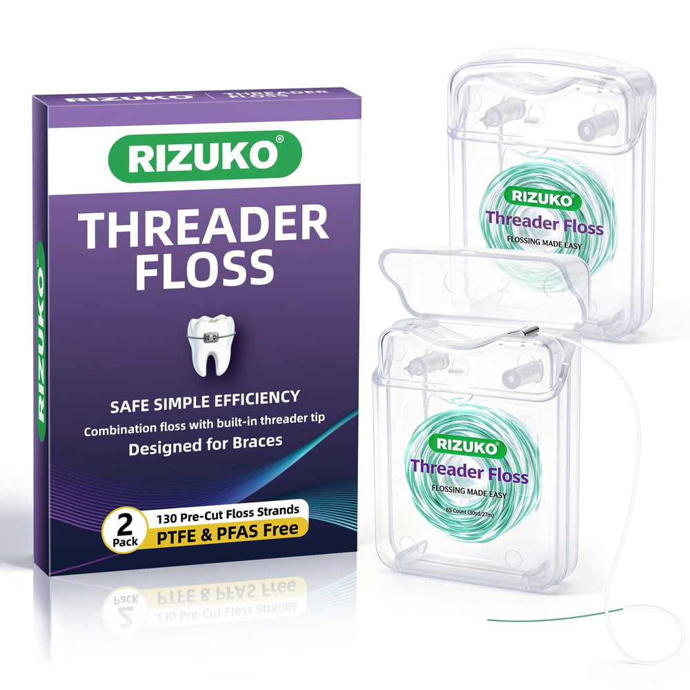 Rizuko empaque frontal mostrando 130 tiras y diseño práctico
