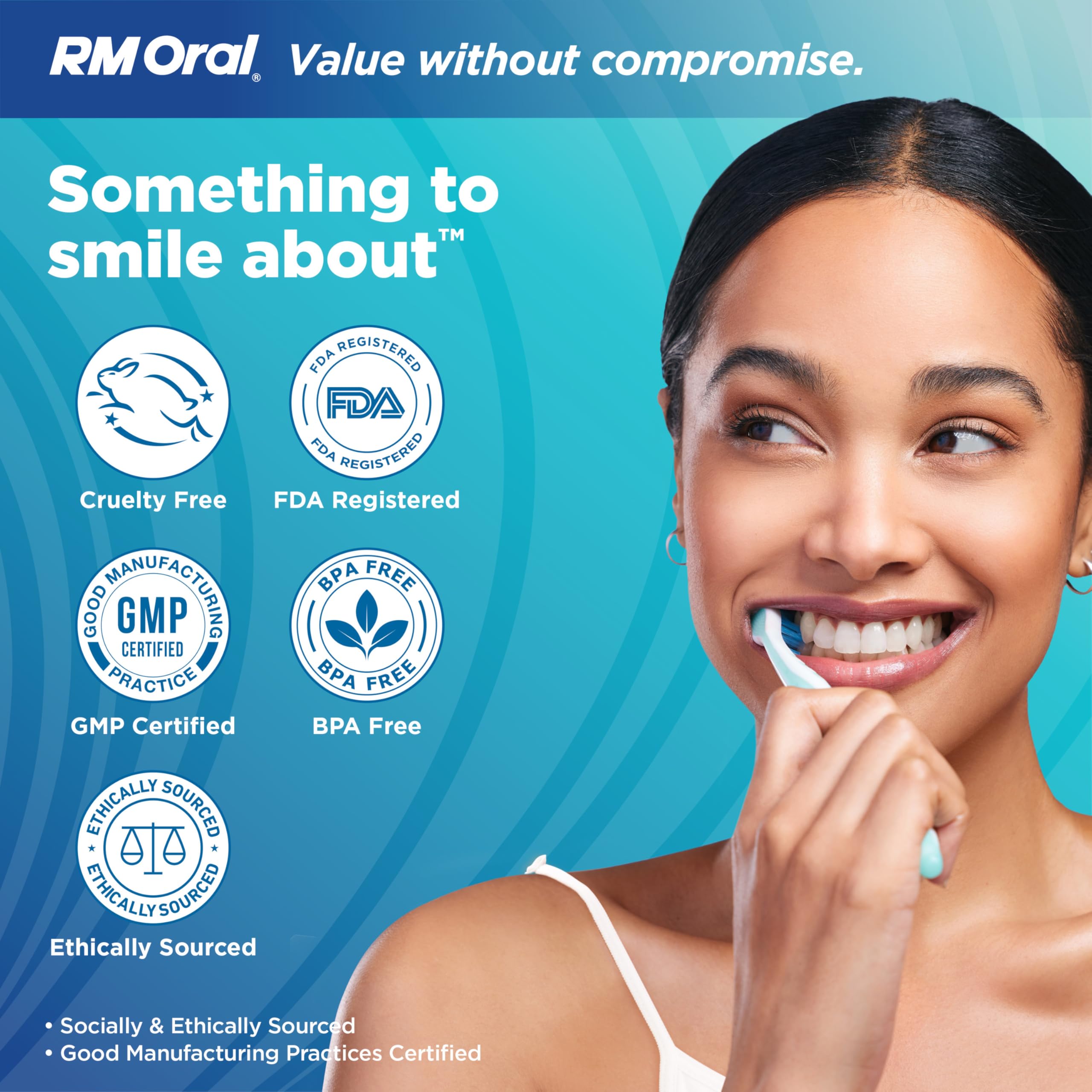 RM Oral punta con cerdas en espiral para alcanzar placa en zonas estrechas