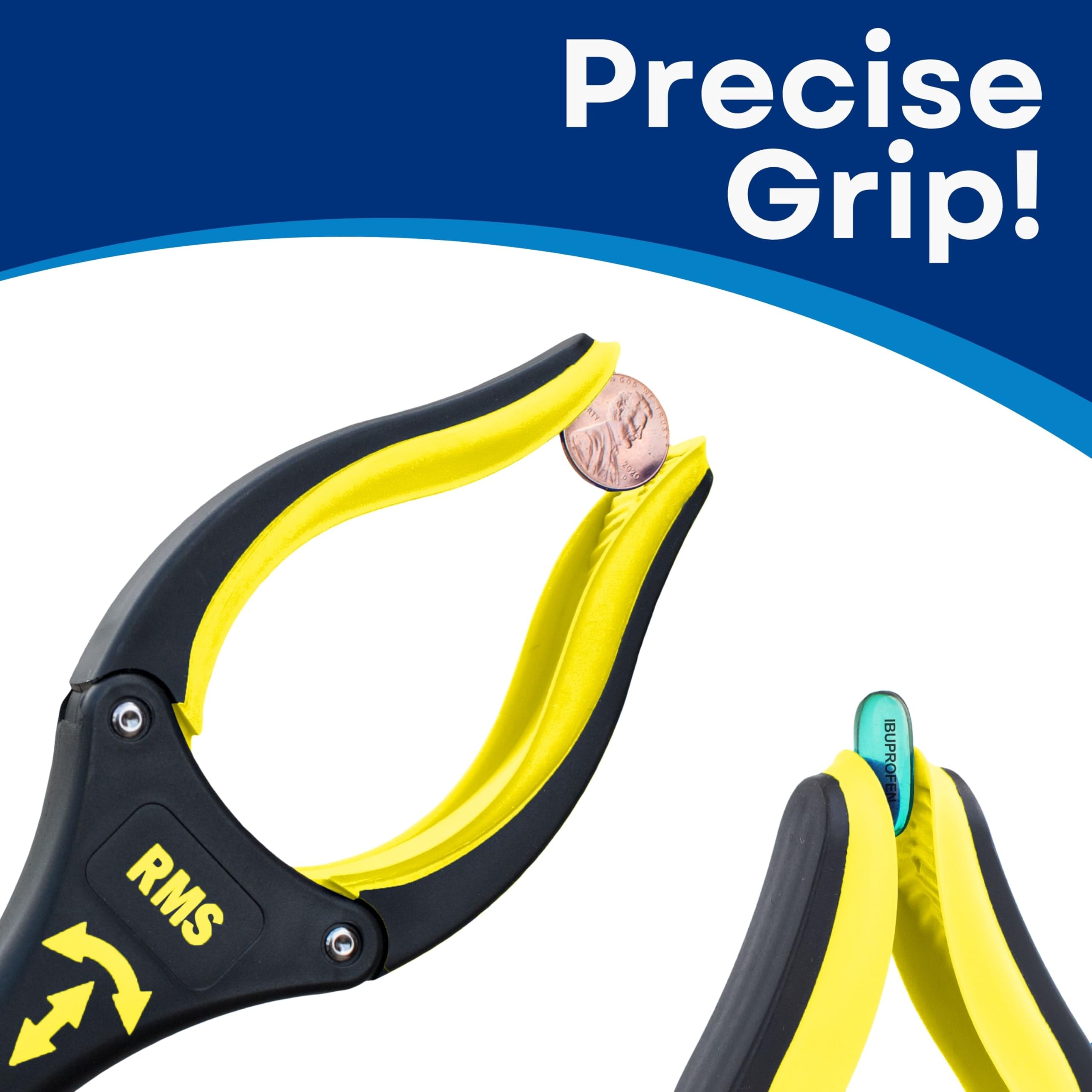 RMS grabber en uso en salón ayudando a alcanzar objetos sin agacharse