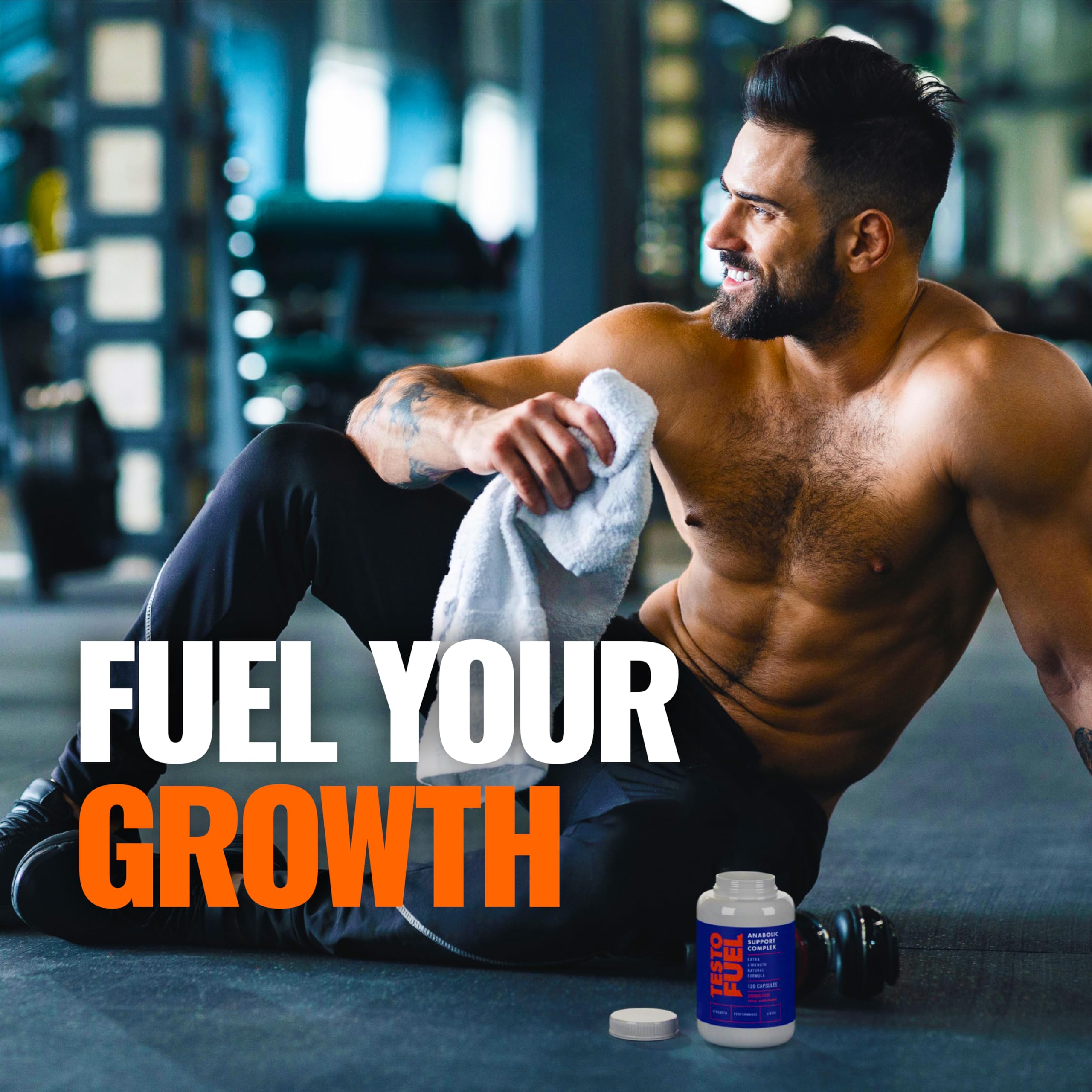 ROAR AMBITION TestoFuel etiqueta lateral legible con ingredientes y beneficios