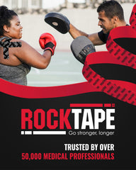 RockTape en corredor durante entrenamiento destacando resistencia al sudor